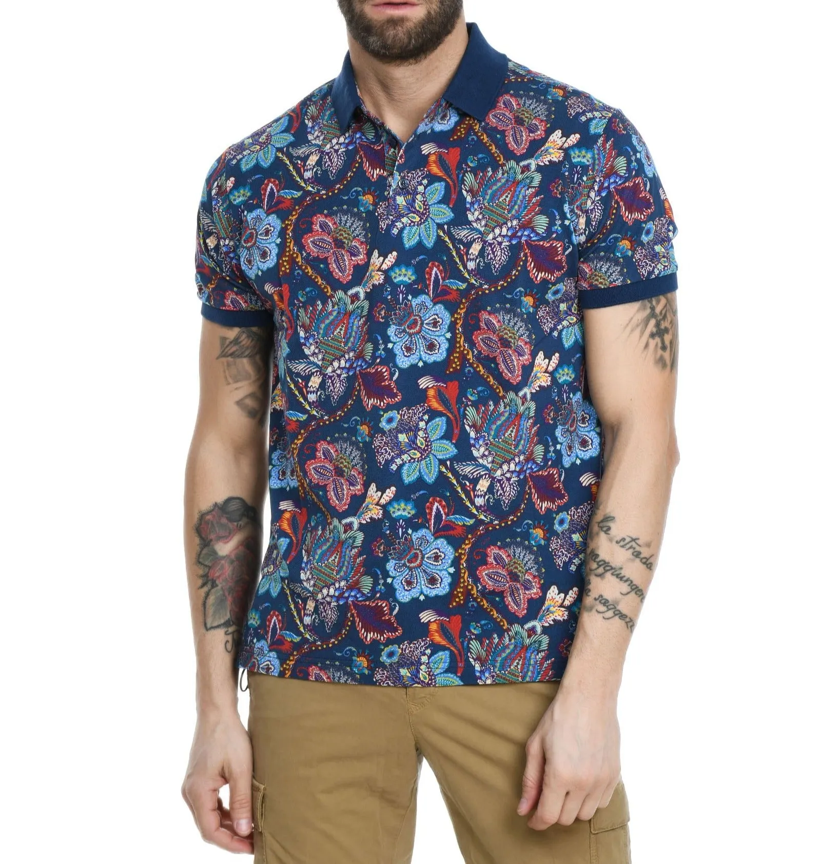 Etro Allover Paisley Print Polo Shirt
