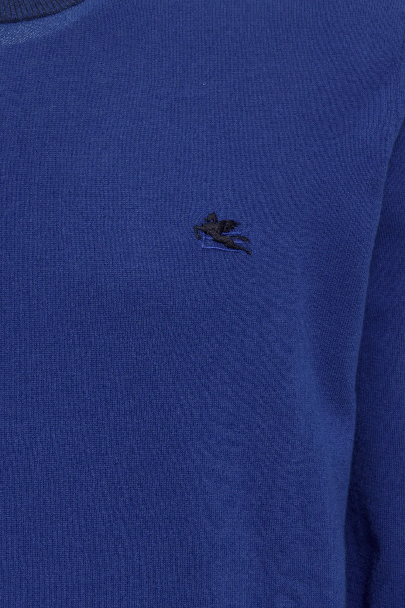 Etro Logo Embroidered Fine Knit Sweater