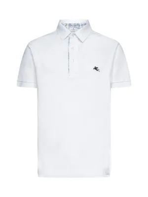 Etro Logo Embroidered Short-Sleeved Polo Shirt