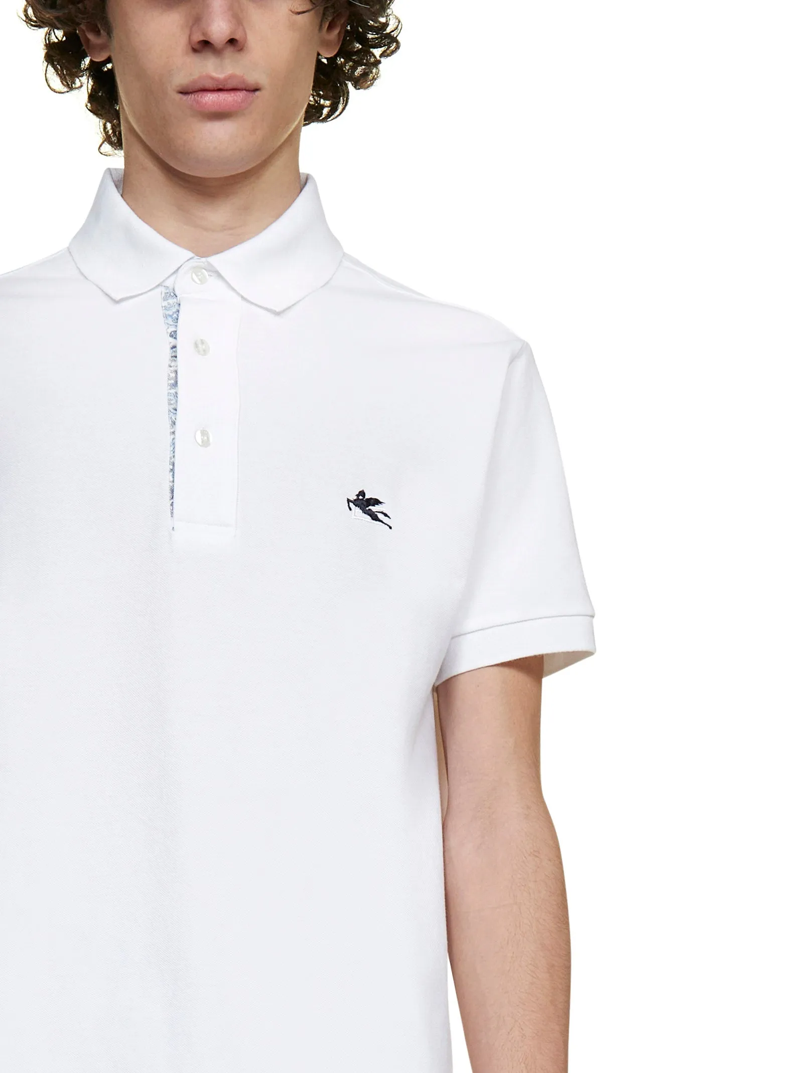 Etro Logo Embroidered Short-Sleeved Polo Shirt