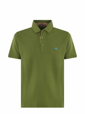 Etro Logo Embroidered Short-Sleeved Polo Shirt