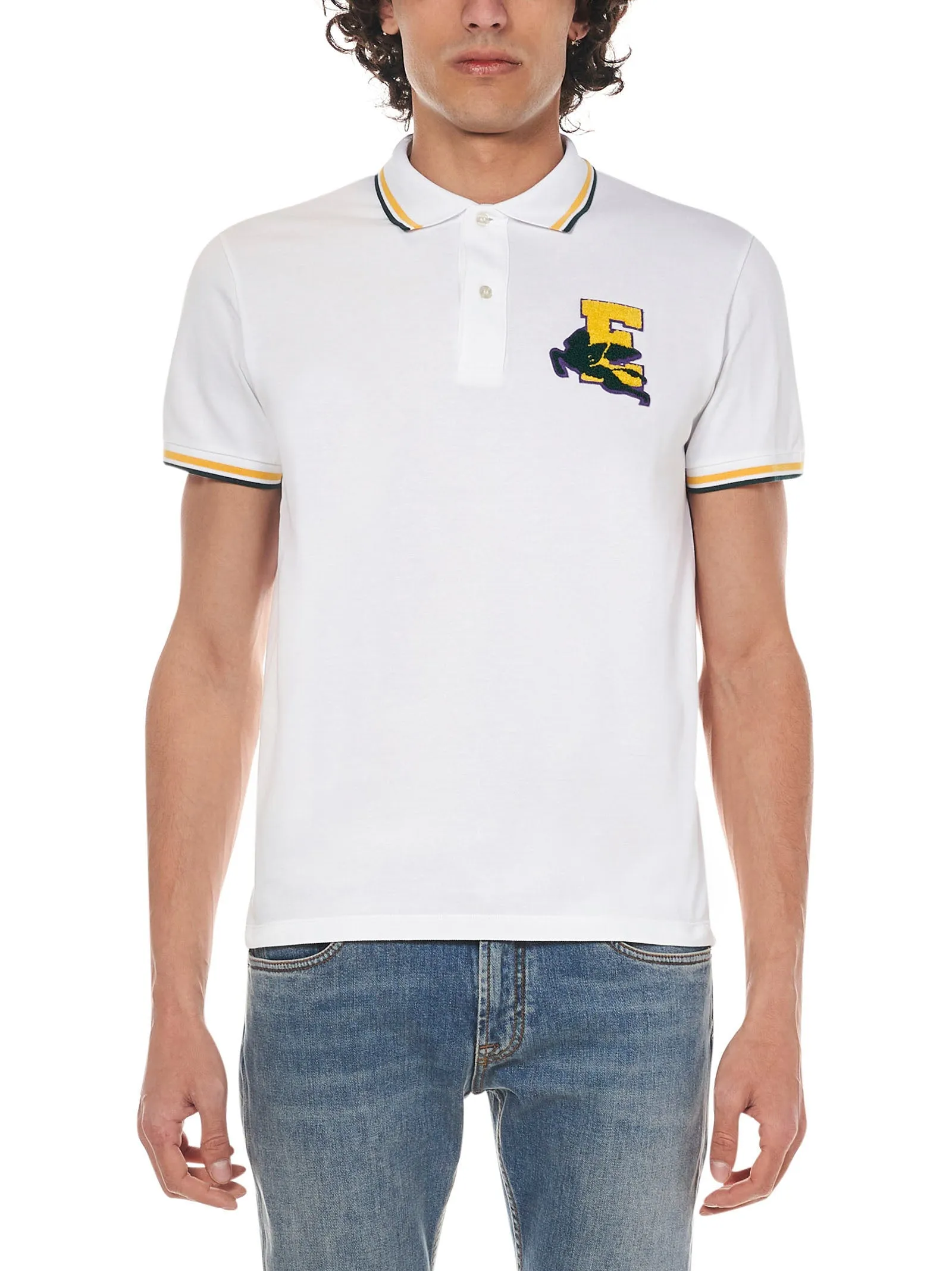 Etro Logo Patch Short-Sleeved Polo Shirt