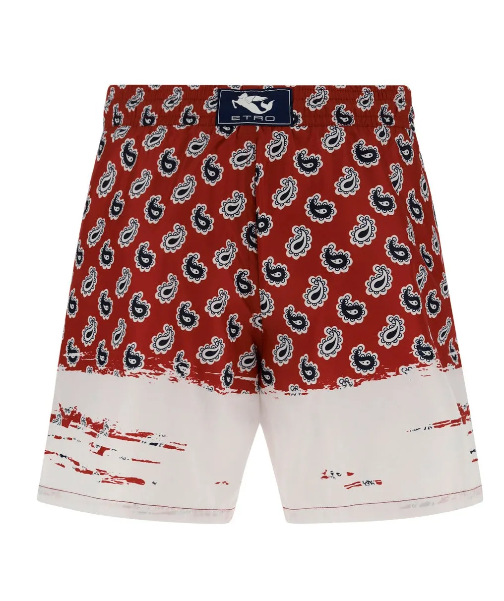 Etro Paisley Paisley Printed Drawstring Swim Shorts