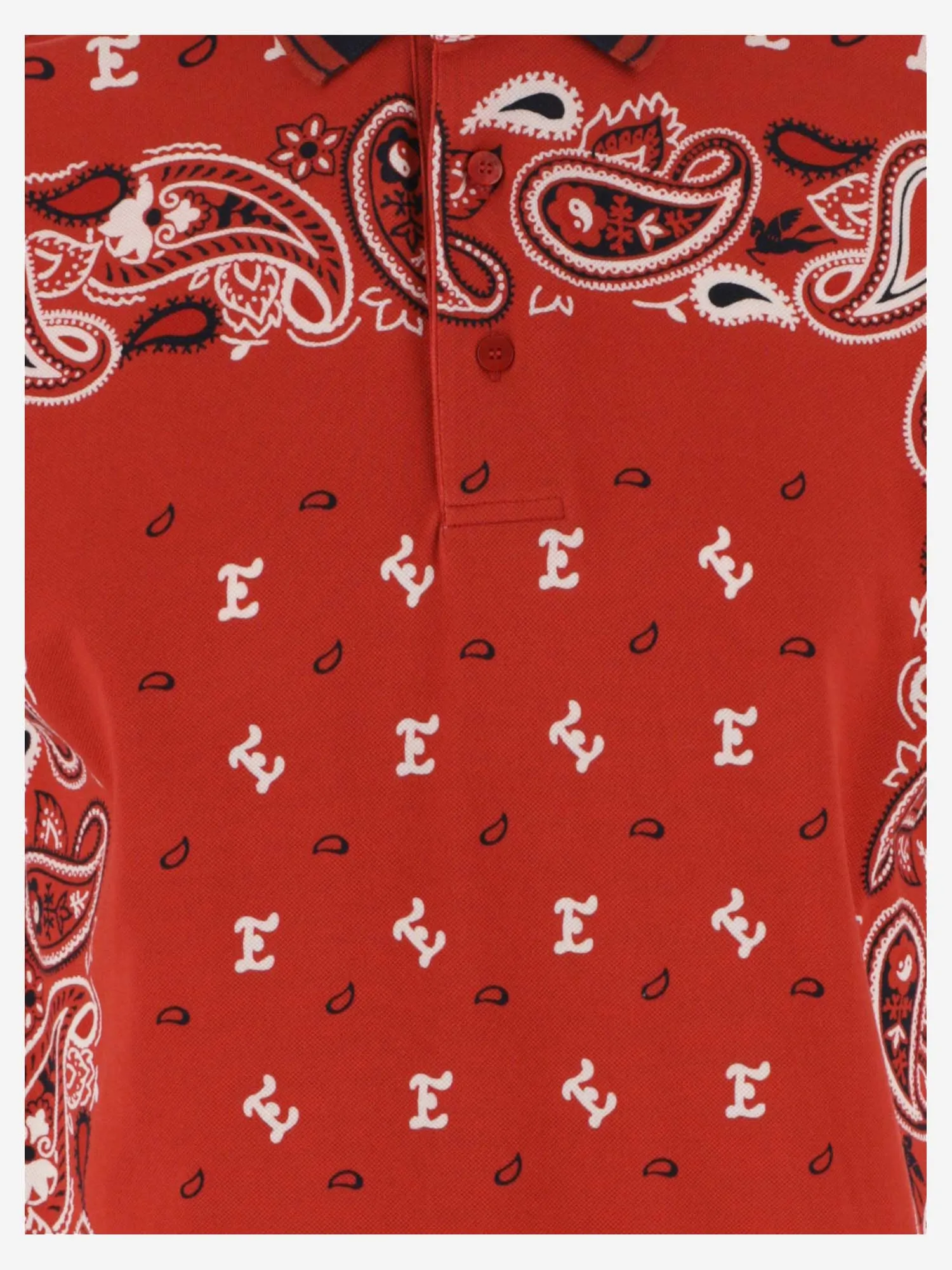Etro Short-Sleeve Pattern Printed Polo Shirt