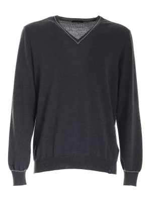 Fay V-Neck Knitted Jumper