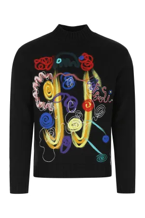 Fendi X Noel Fielding Abstract Print Knitted Pullover