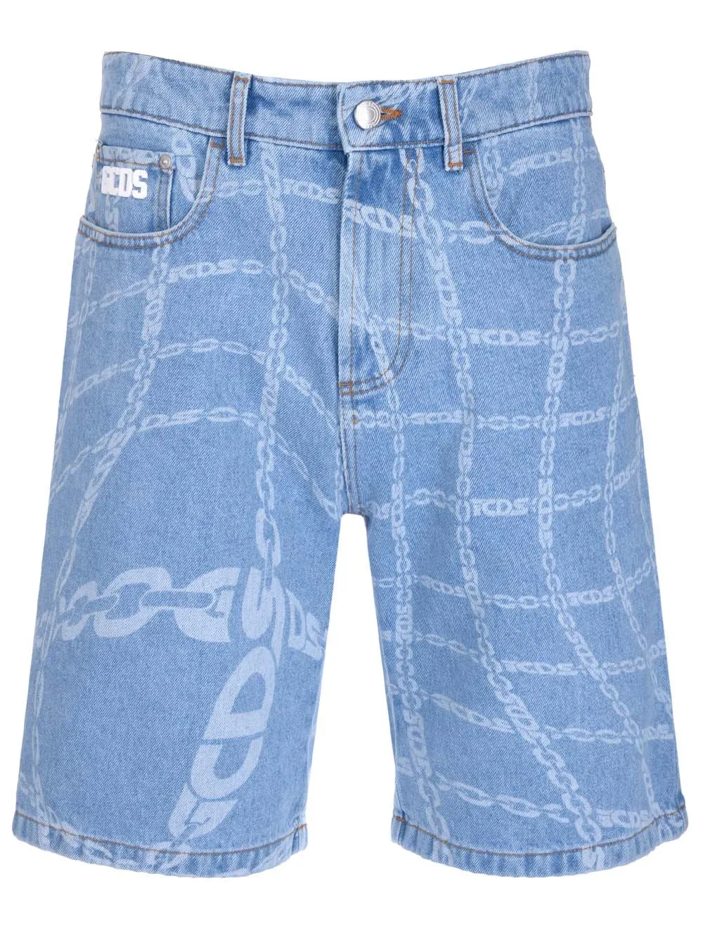 GCDS Buttoned Denim Shorts