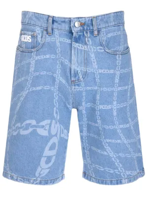 GCDS Buttoned Denim Shorts