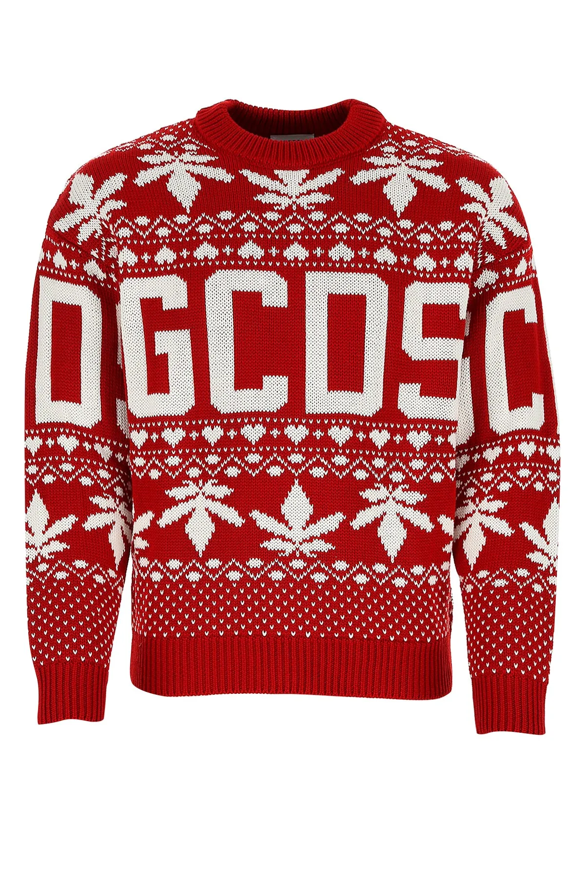 GCDS Christmas Logo Intarsia Crewneck Sweater