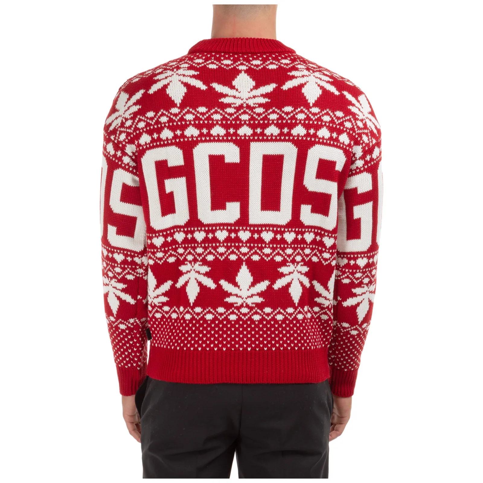 GCDS Christmas Logo Intarsia Crewneck Sweater
