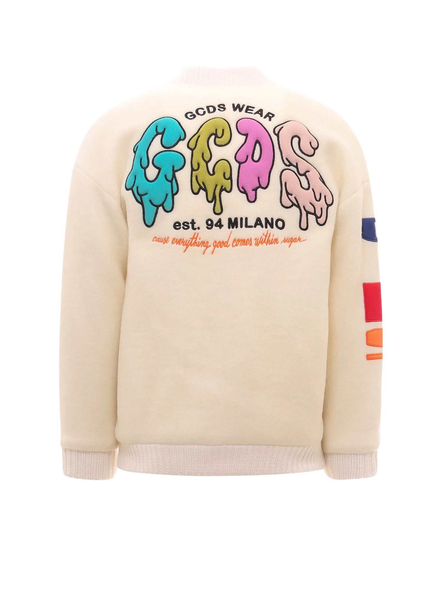 GCDS Embroidered V-Neck Knitted Cardigan