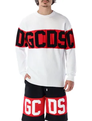 GCDS Logo Band Oversized Knit Sweater