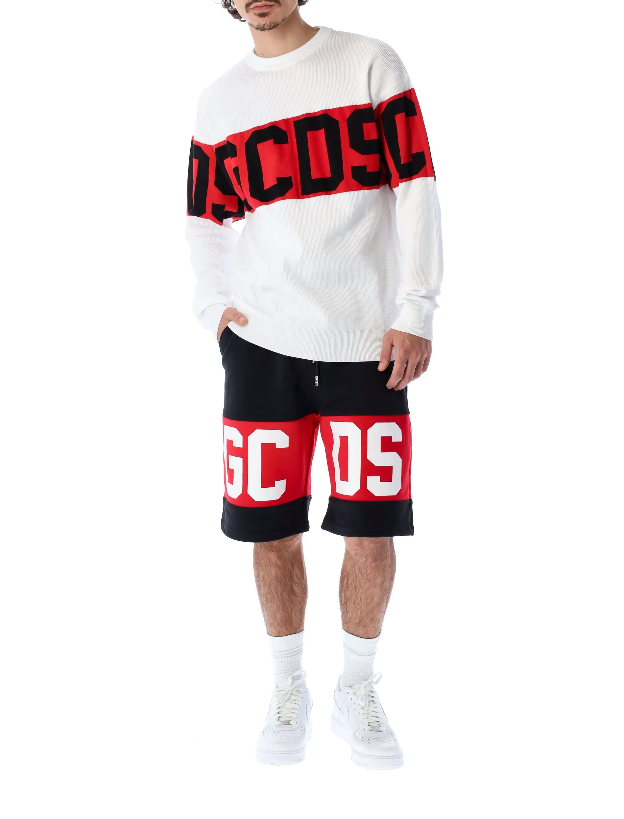 GCDS Logo Band Oversized Knit Sweater