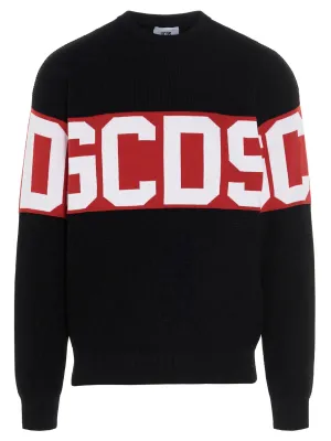 GCDS Logo Band Oversized Knit Sweater
