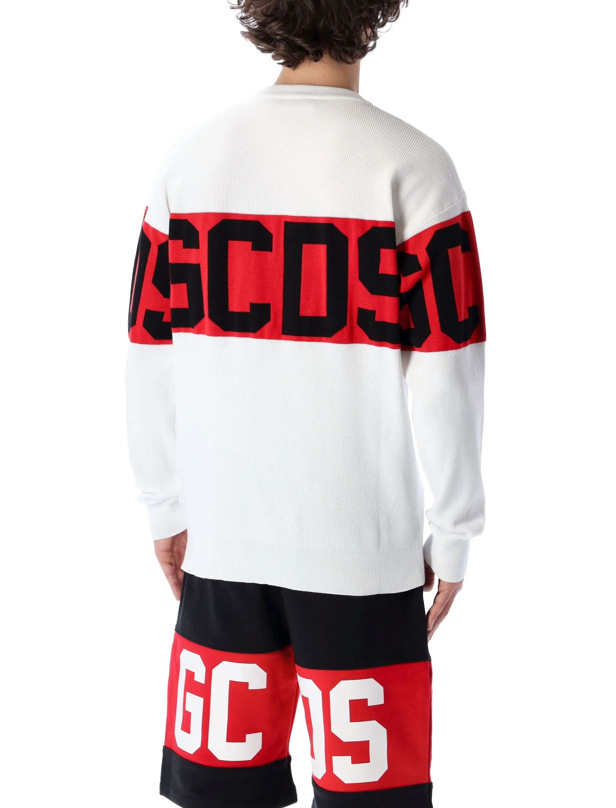 GCDS Logo Band Oversized Knit Sweater