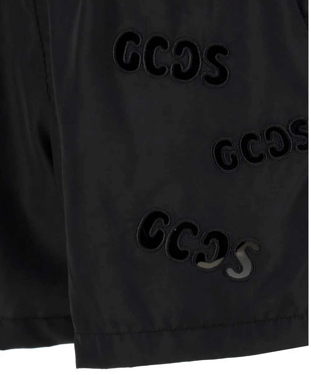 GCDS Logo Detailed Drawstring Swim Shorts