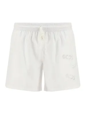 GCDS Logo Detailed Drawstring Swim Shorts