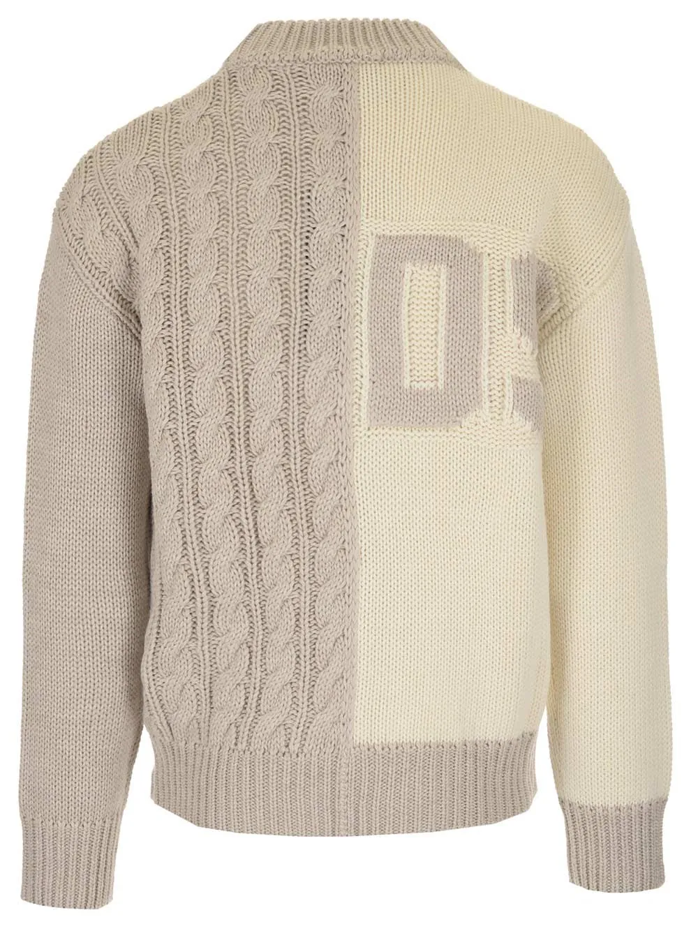 GCDS Logo Intarsia Cable Knit Sweater