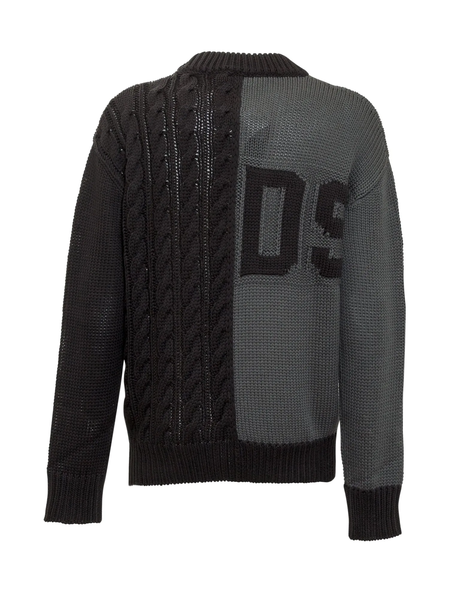 GCDS Logo Intarsia Cable Knit Sweater