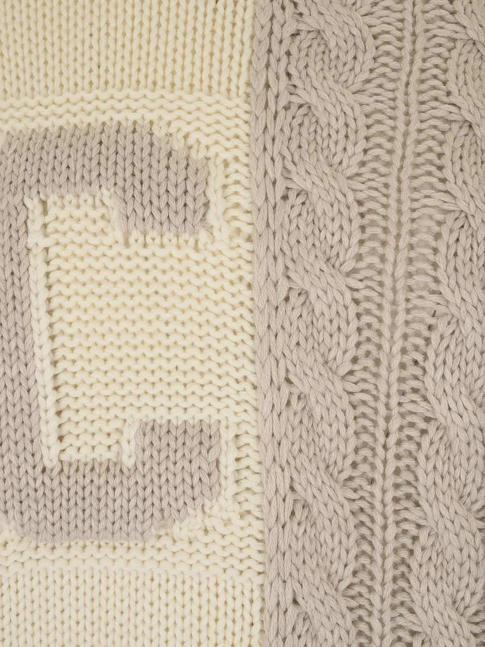 GCDS Logo Intarsia Cable Knit Sweater