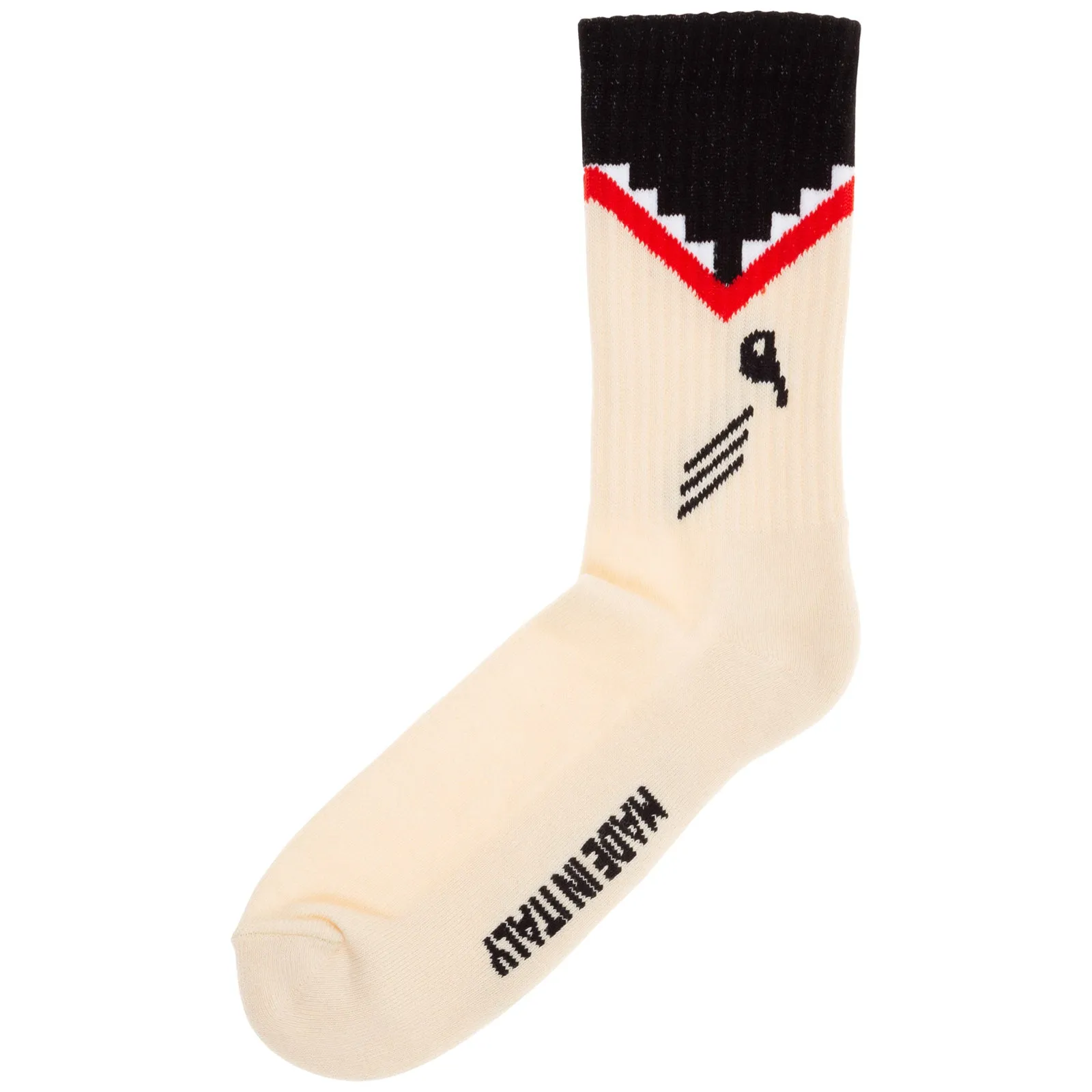 GCDS Logo Intarsia Ribbed Knit Socks