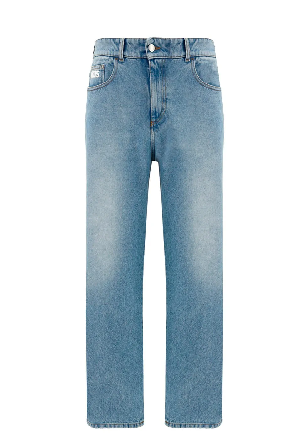 GCDS Logo Patch Straight Leg Jeans