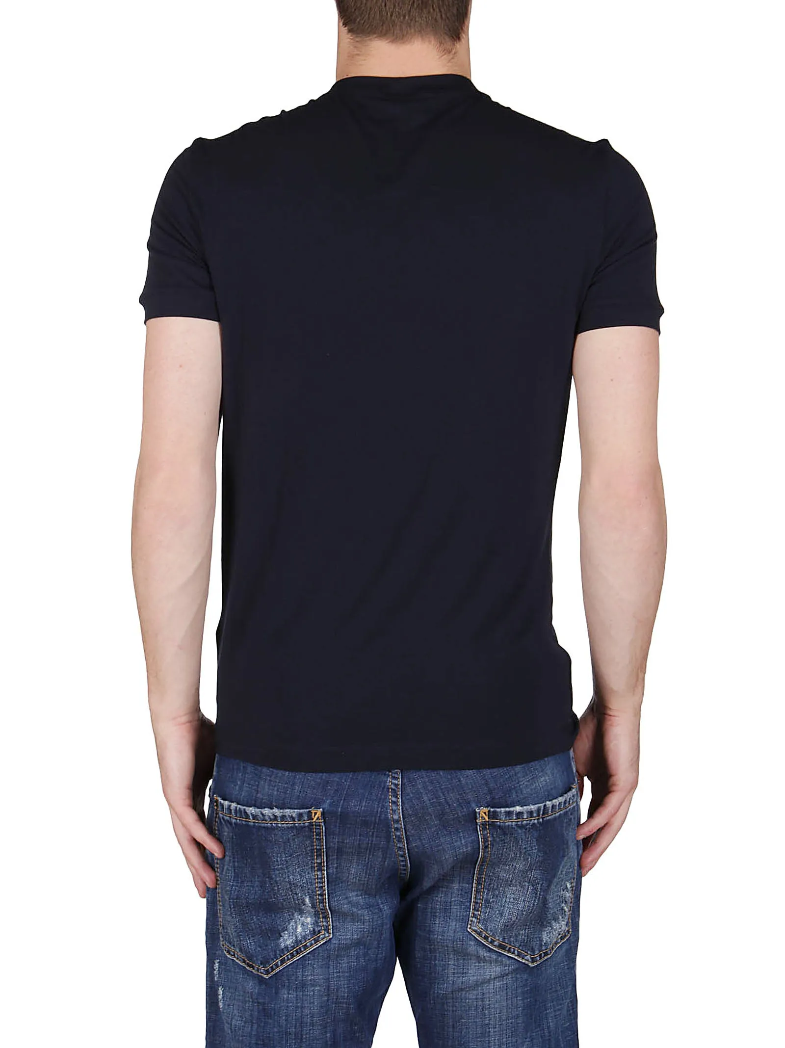 Giorgio Armani Logo Embroidered Crewneck T-Shirt