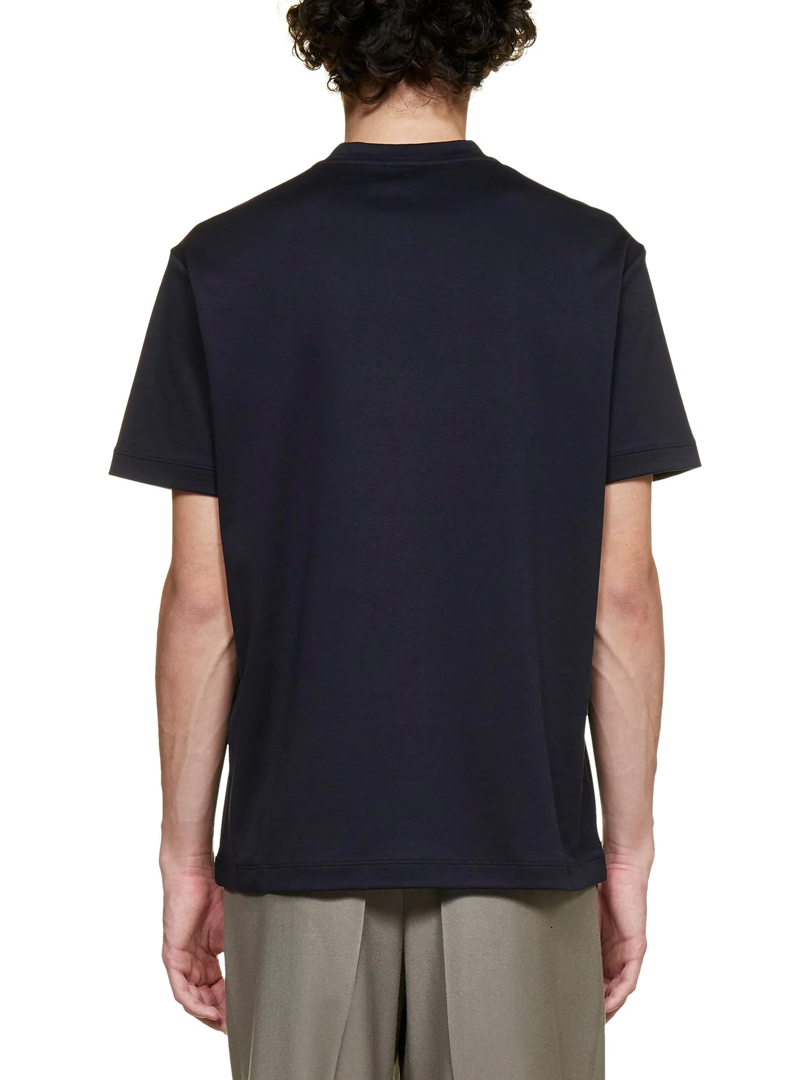 Giorgio Armani Logo Embroidered Crewneck T-Shirt