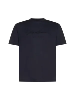 Giorgio Armani Logo Embroidered Crewneck T-Shirt