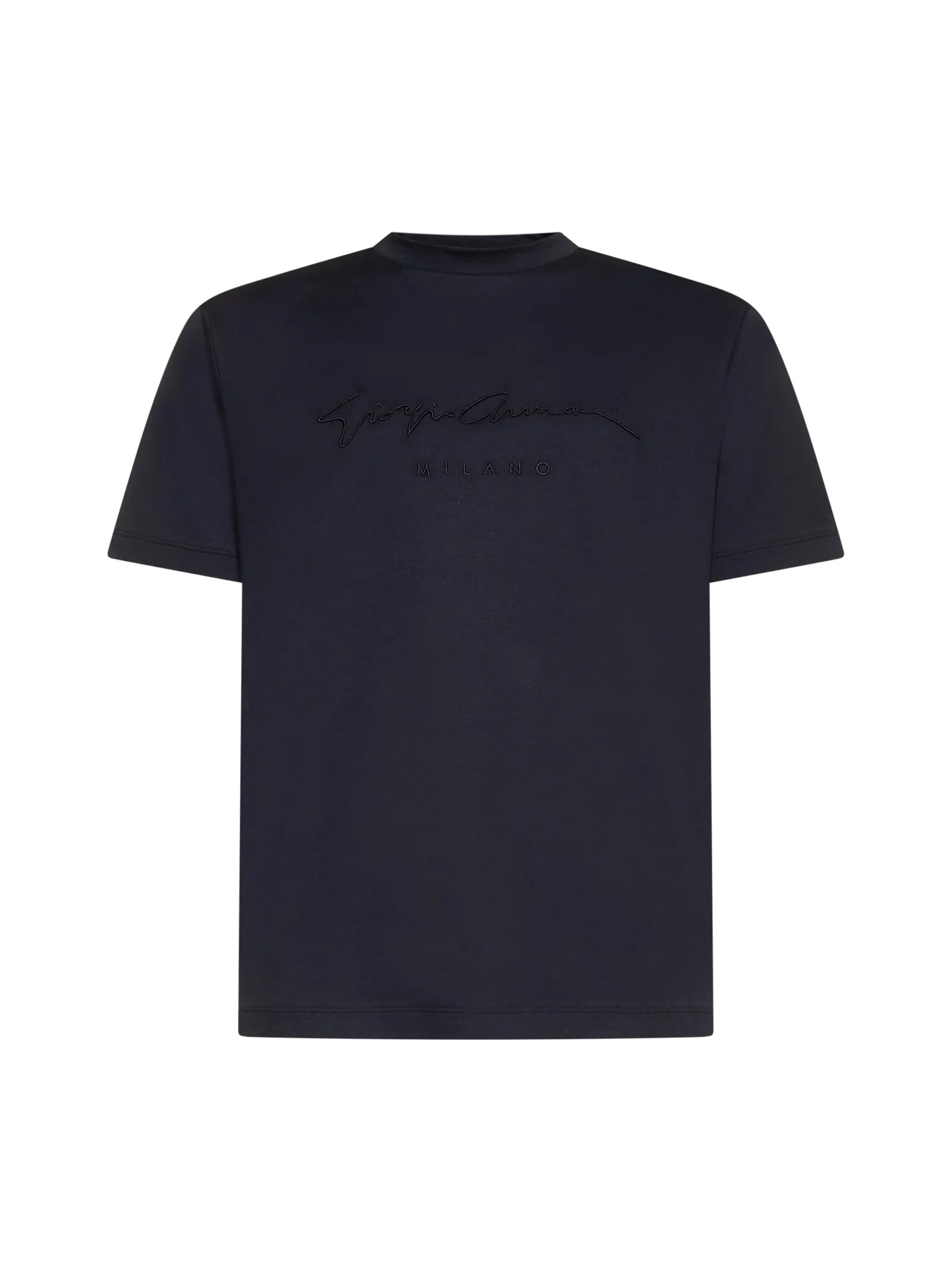 Giorgio Armani Logo Embroidered Crewneck T-Shirt