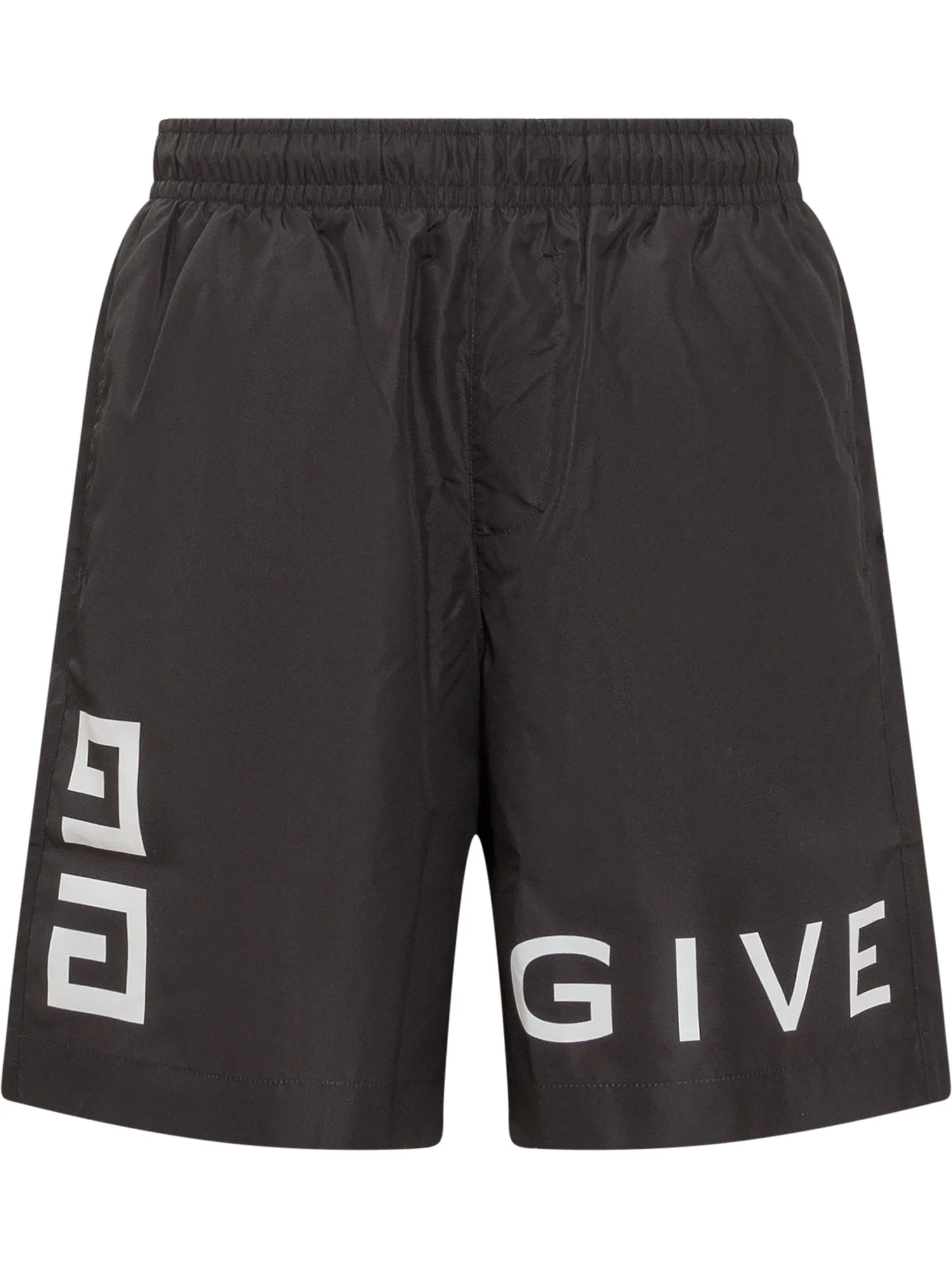 Givenchy Mid Rise Logo Printed Swim Shorts