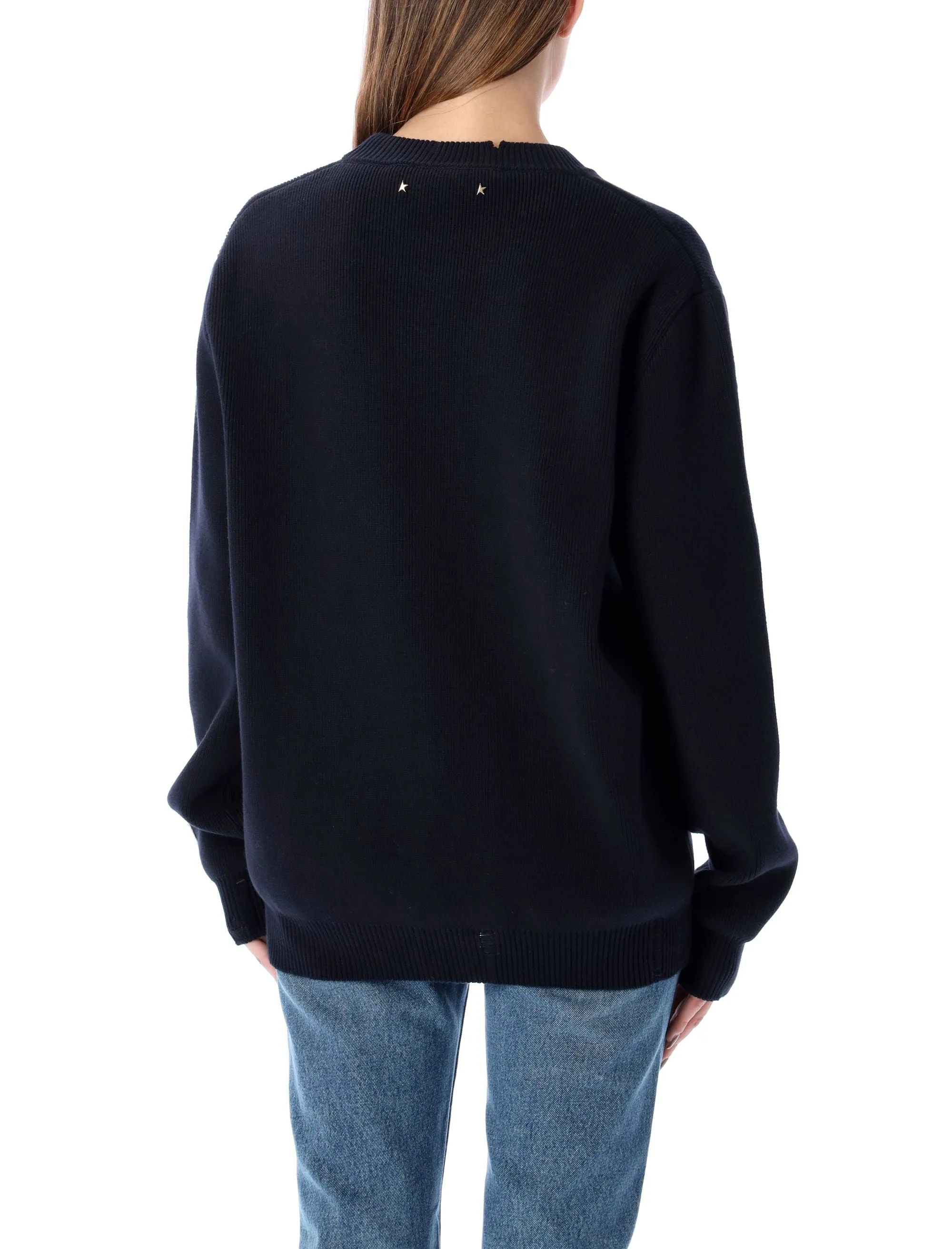Golden Goose Deluxe Brand Logo Patch Knit Sweater