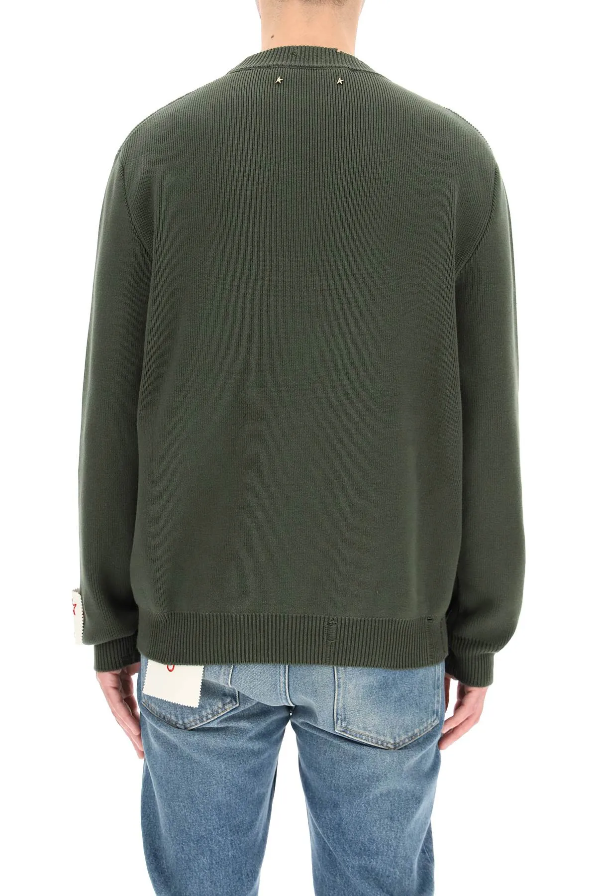 Golden Goose Deluxe Brand Logo Patch Knit Sweater