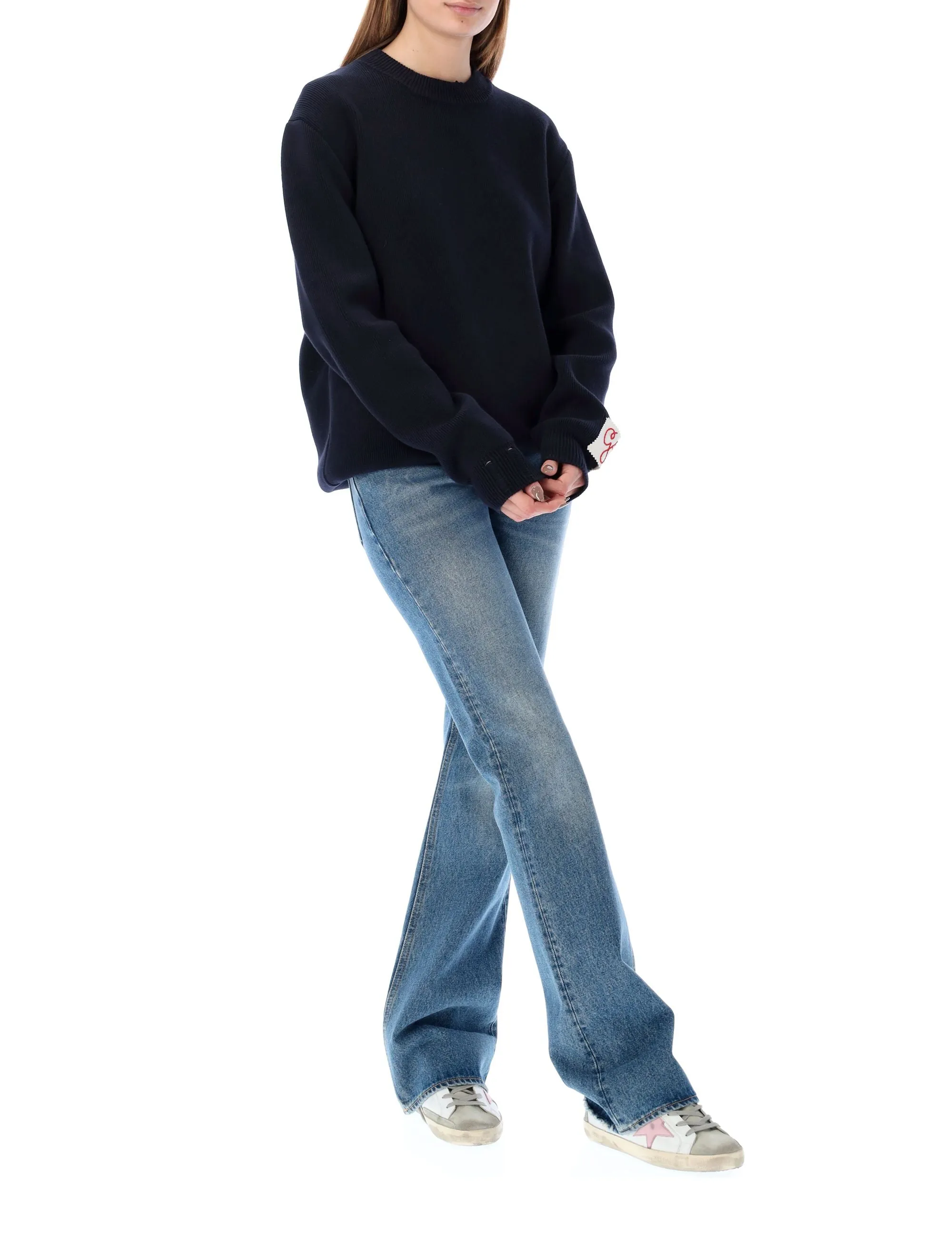 Golden Goose Deluxe Brand Logo Patch Knit Sweater