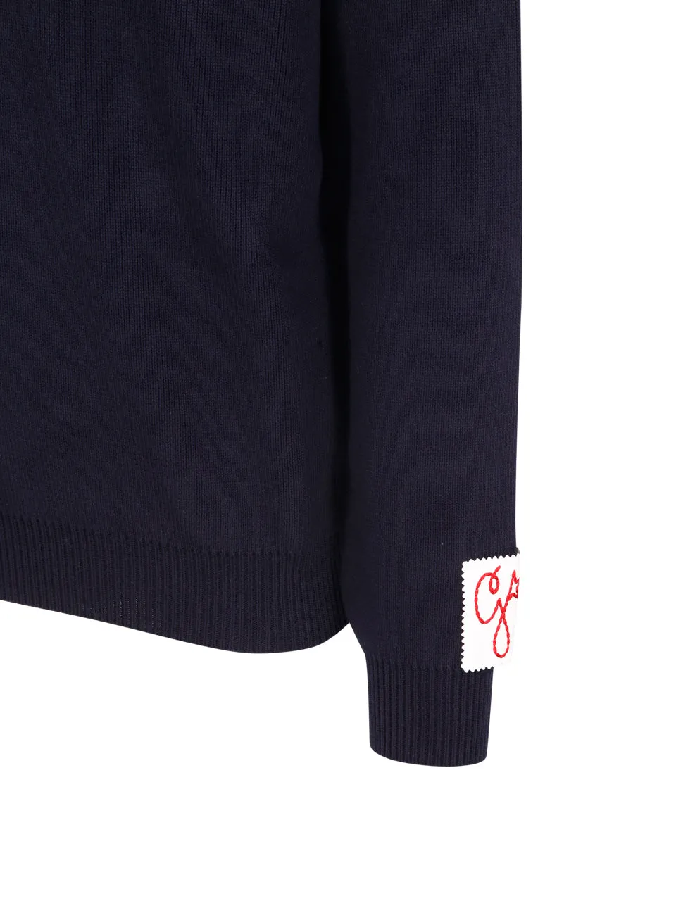 Golden Goose Deluxe Brand Logo Patch Knitted Jumper