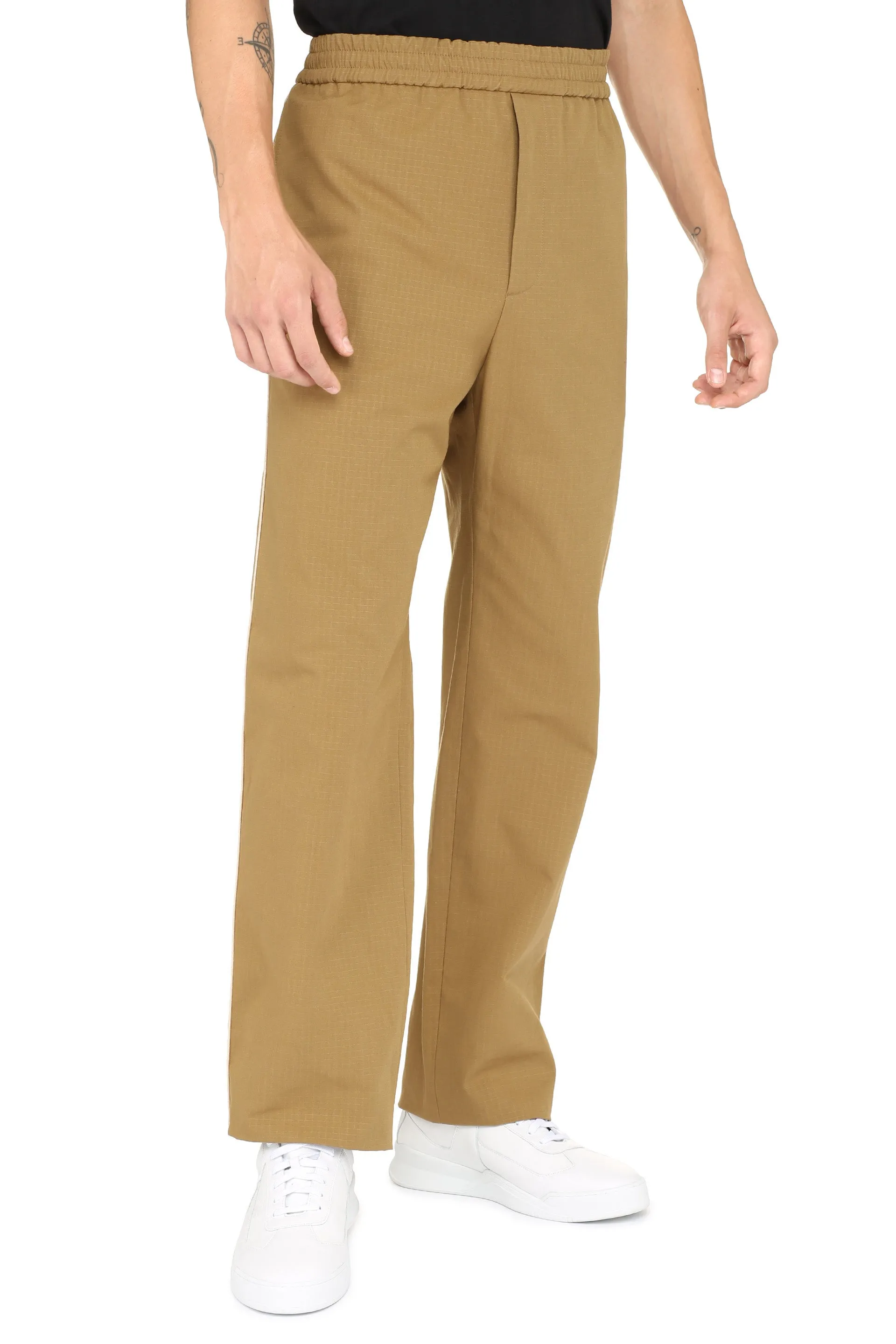 Gucci Logo Print Straight-Leg Pants