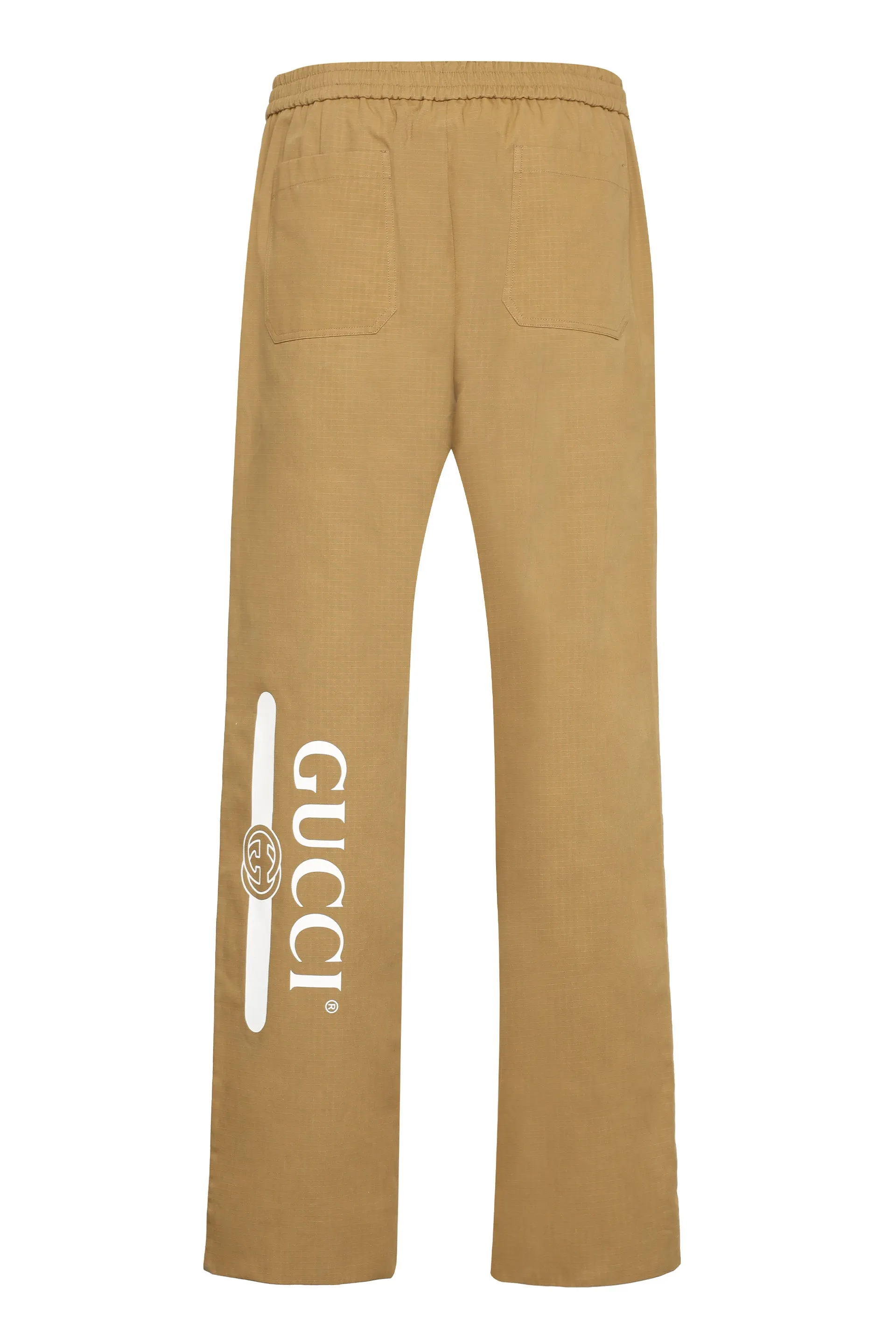 Gucci Logo Print Straight-Leg Pants