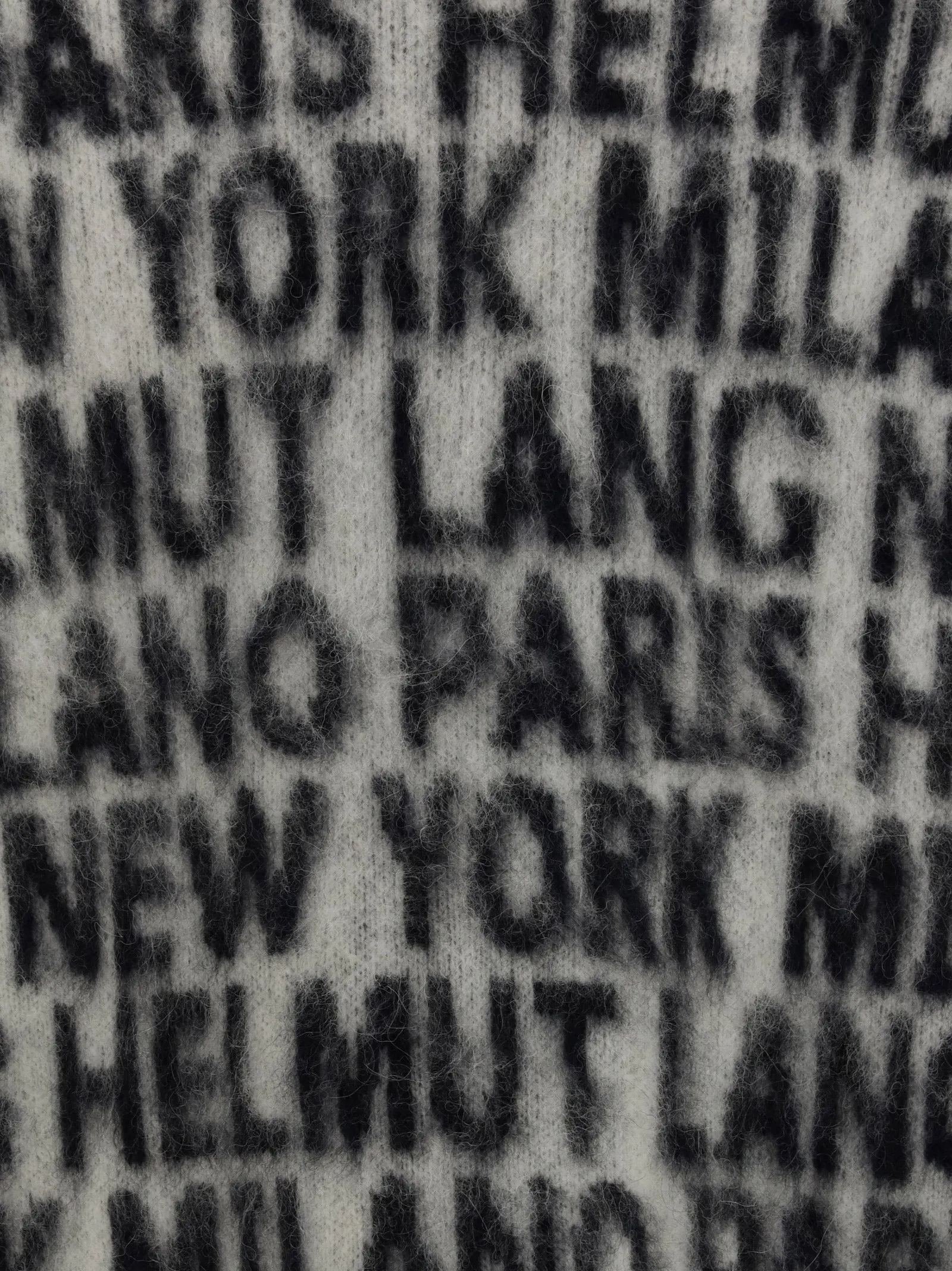 Helmut Lang Allover Logo Intarsia Crewneck Sweater