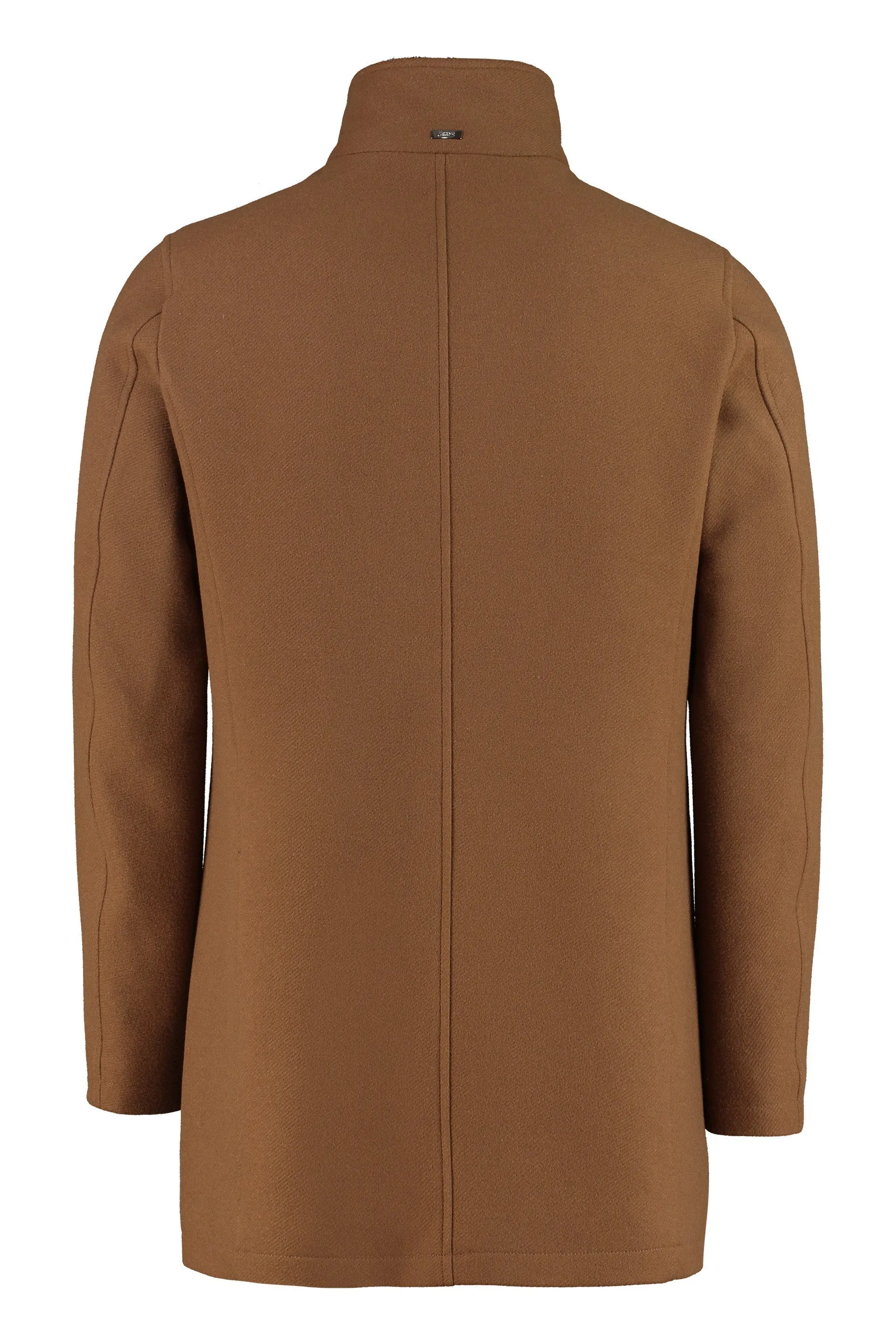Herno High-Neck Fur Collared Coat