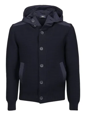 Herno Hooded Knitted Cardigan