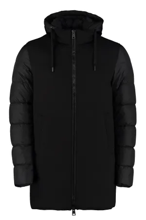 Herno Panelled Hooded Puffer Coat