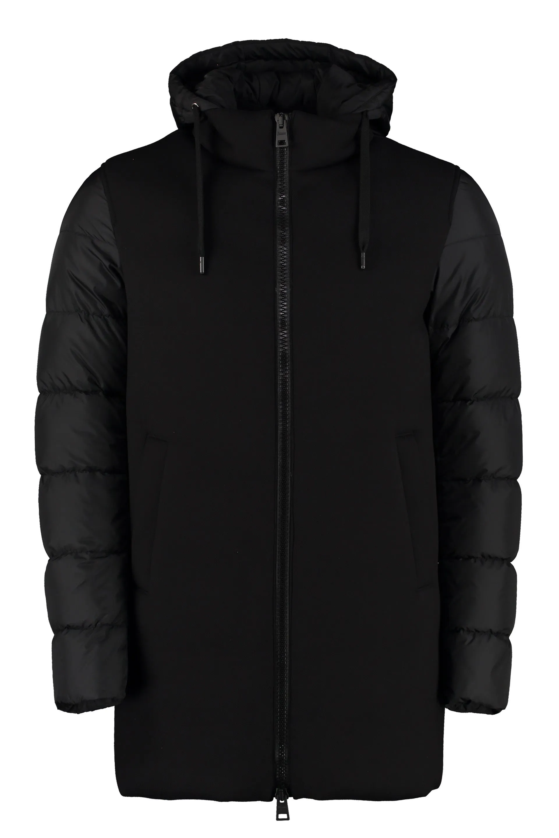 Herno Panelled Hooded Puffer Coat