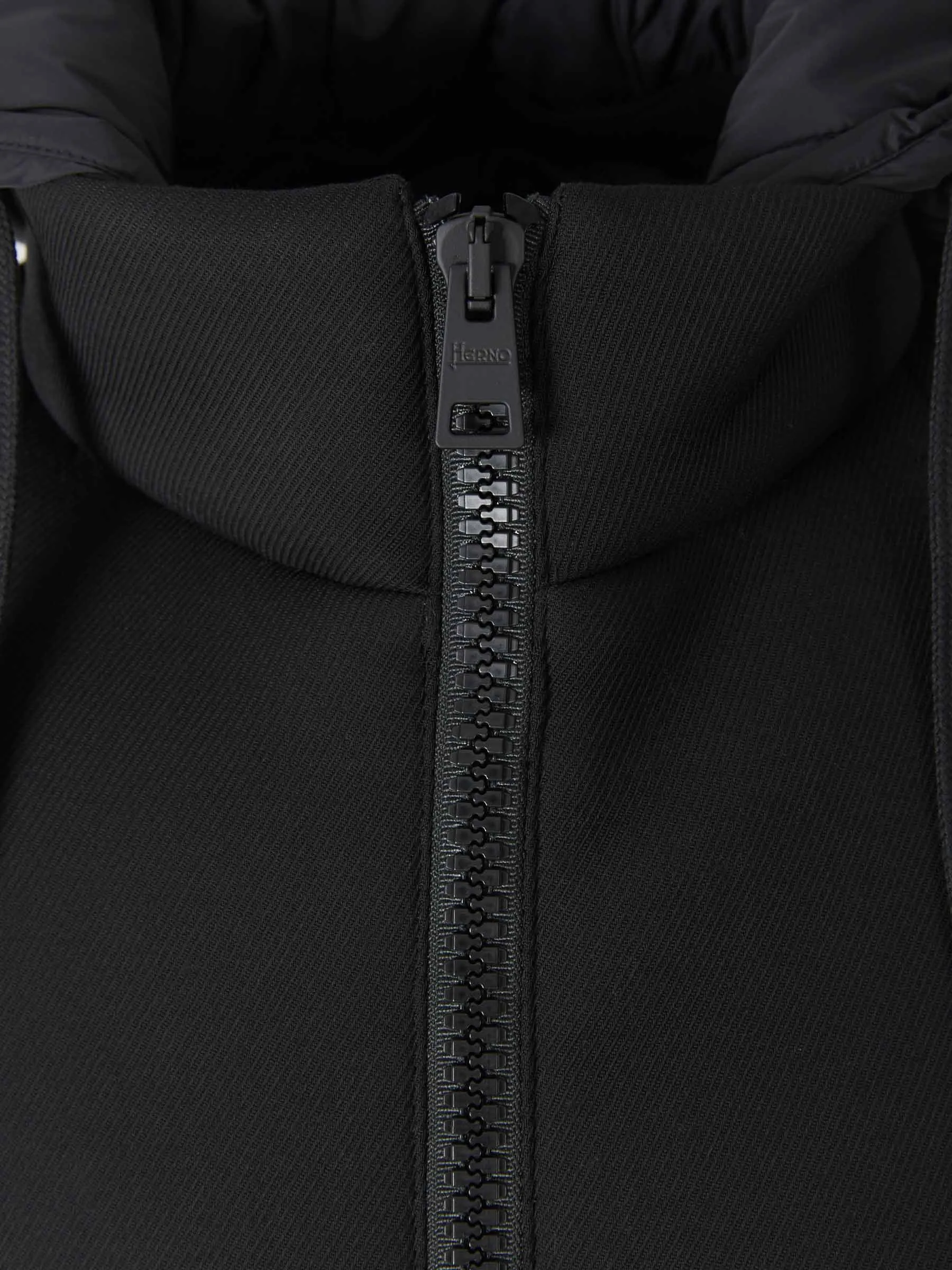 Herno Panelled Hooded Puffer Coat