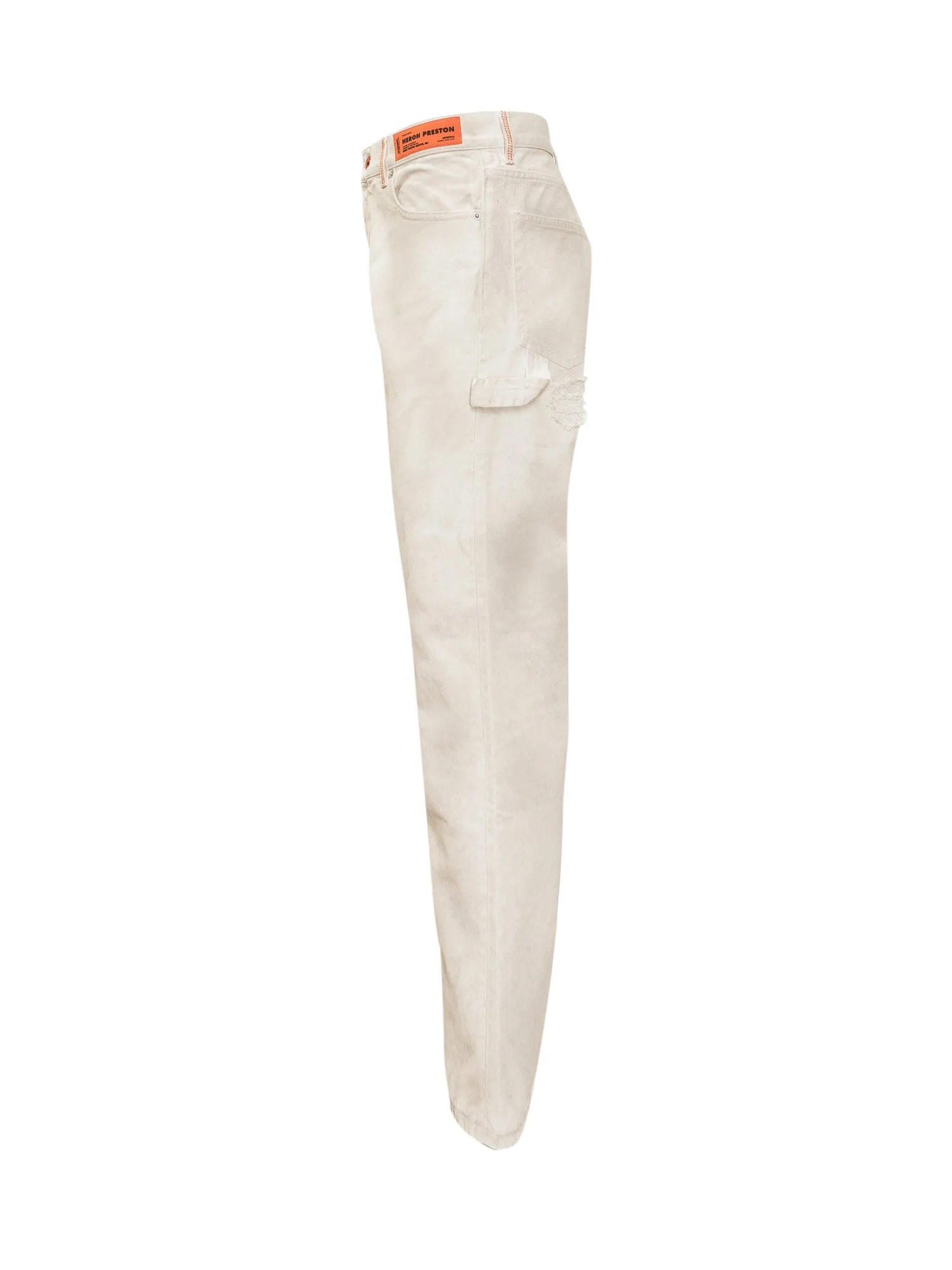 Heron Preston Logo Printed Distressed Jeans
