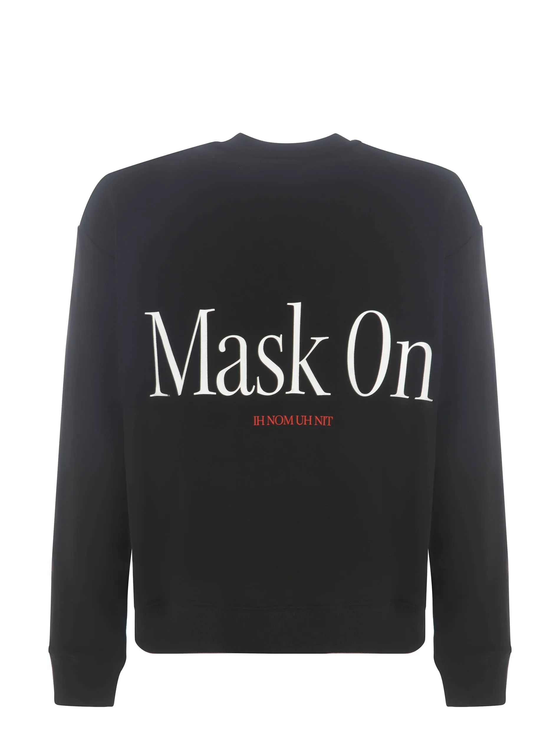 Ih Nom Uh Nit Mask On Slogan Graphic Print Sweater