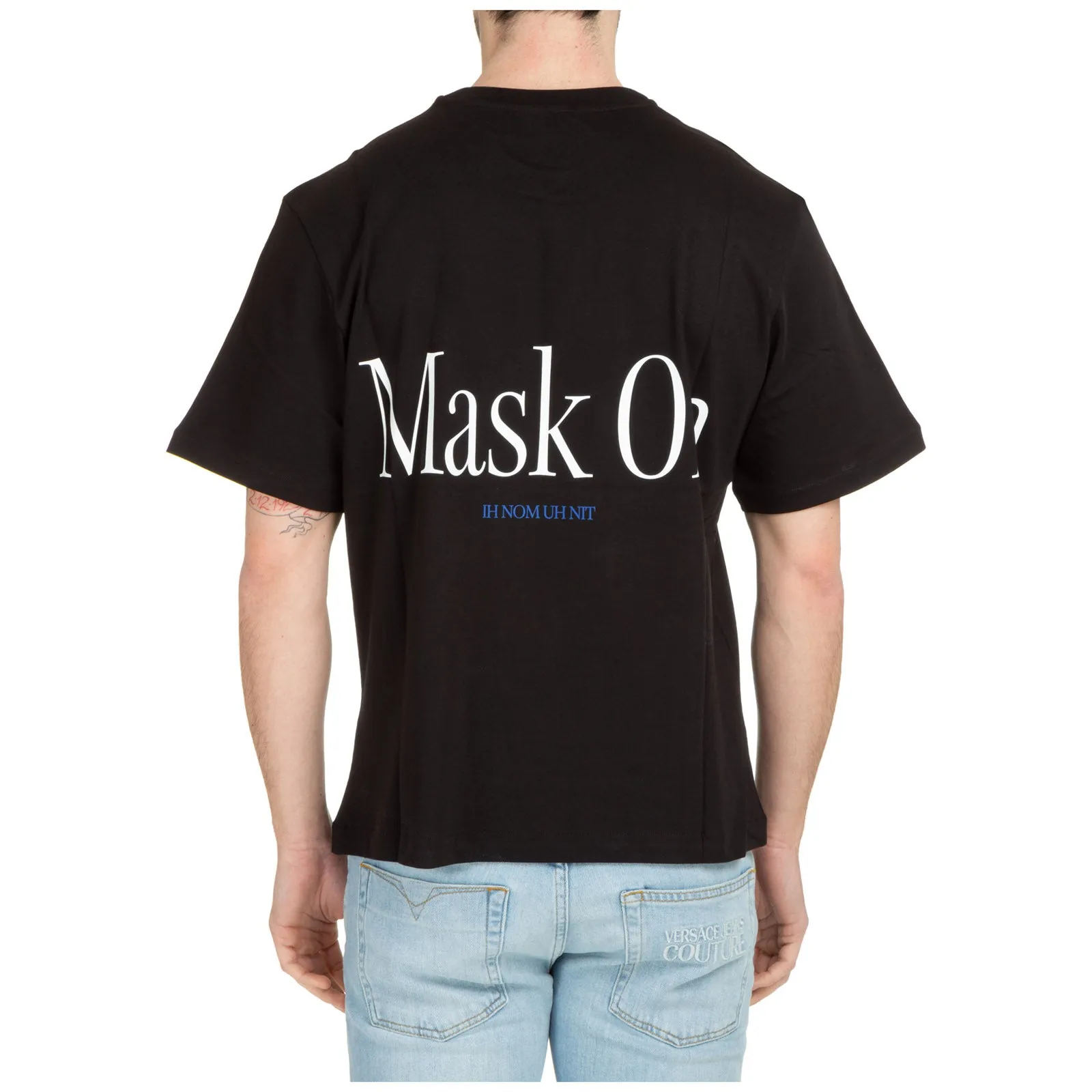 Ih Nom Uh Nit Mask On Slogan Printed Crewneck T-Shirt