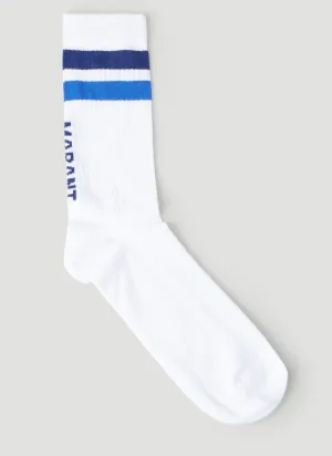 Isabel Marant Intarsia-Knit Stripe Detailed Socks