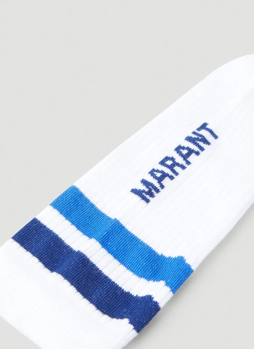 Isabel Marant Intarsia-Knit Stripe Detailed Socks
