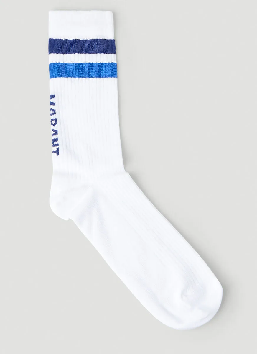 Isabel Marant Intarsia-Knit Stripe Detailed Socks