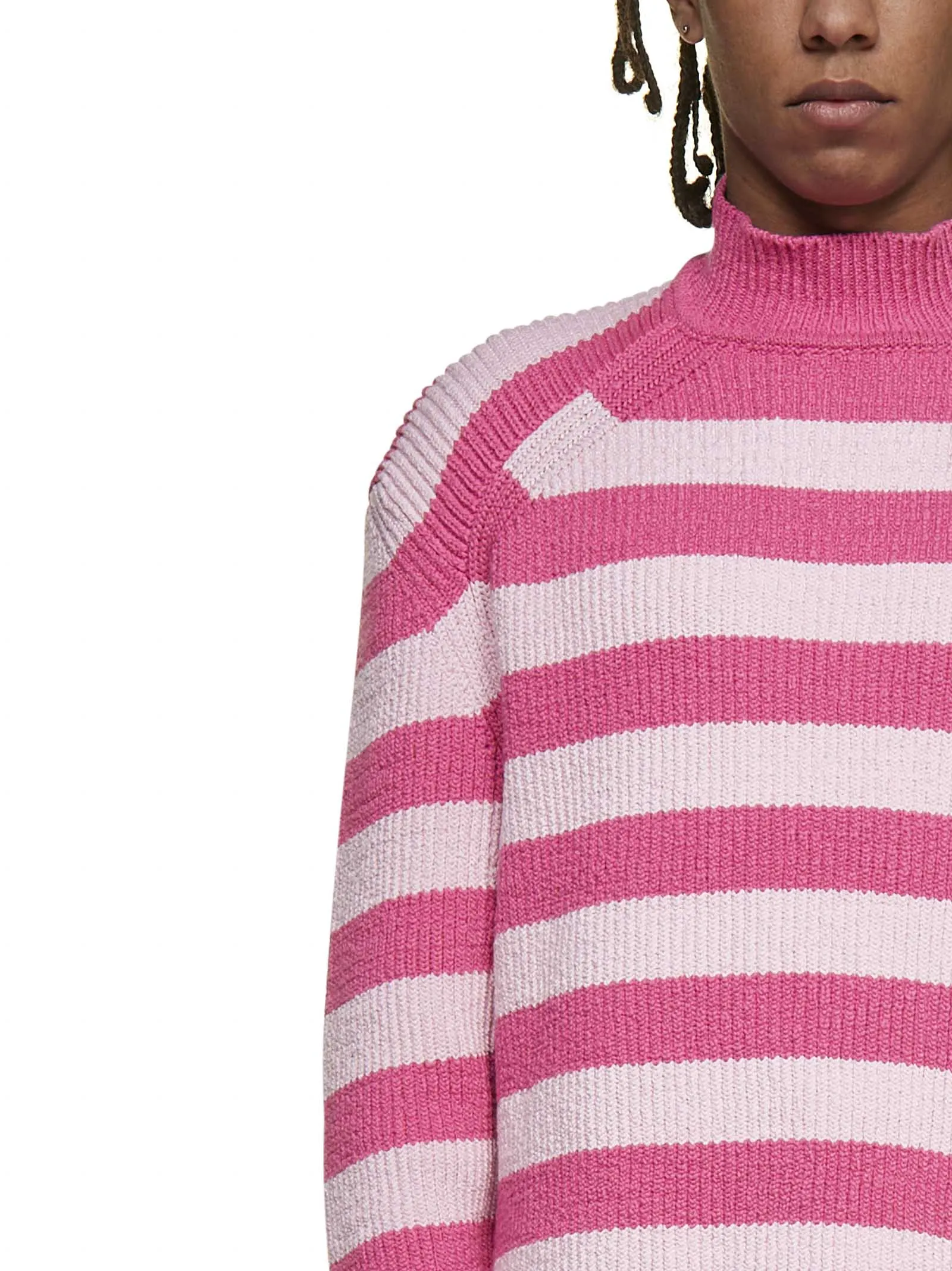 Jacquemus Striped Mock Neck Sweater